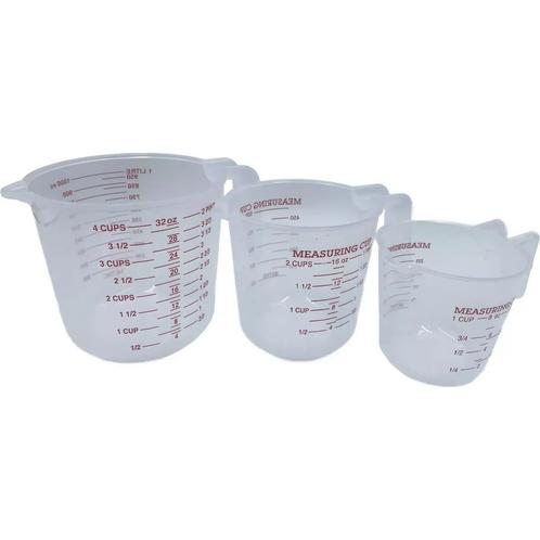 Benson Maatbeker Set - 3 Delig - Transparant - Nauwkeurig..., Auto diversen, Autogereedschap, Nieuw, Ophalen of Verzenden