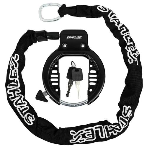 Stahlex Ringslot met insteekketting - 90 cm - Canvas besc..., Fietsen en Brommers, Fietsaccessoires | Overige Fietsaccessoires