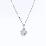 Ketting met hanger - 18 karaat Witgoud - 0.68ct. tw. Diamant