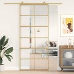 vidaXL Schuifdeur 90x205 cm helder ESG-glas en aluminium, Doe-het-zelf en Verbouw, Deuren en Horren, Verzenden, Nieuw