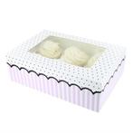Culpitt Cupcake Doosje 6/12 Stippen (tray-venster) 20st.**, Verzenden, Nieuw