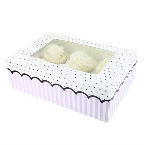 Culpitt Cupcake Doosje 6/12 Stippen (tray-venster) 20st.**, Hobby en Vrije tijd, Taarten en Cupcakes maken, Nieuw, Verzenden