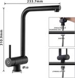 Keukenkraan - Mengkraan - RVS - Zwart - CECIPA, Verzenden, Zo goed als nieuw
