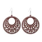 African Print Earrings | Bruine ronde houten oorbellen, Sieraden, Tassen en Uiterlijk, Oorbellen, Ophalen of Verzenden, Nieuw