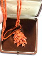 Ketting met hanger - 9 kt. Roségoud Koraal - Koraal -