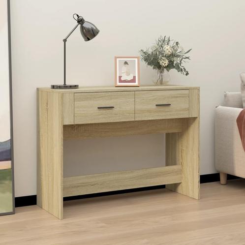 vidaXL Wandtafel 100x39x75 cm bewerkt hout sonoma, Huis en Inrichting, Tafels | Salontafels, 100 tot 150 cm, Nieuw, Overige houtsoorten