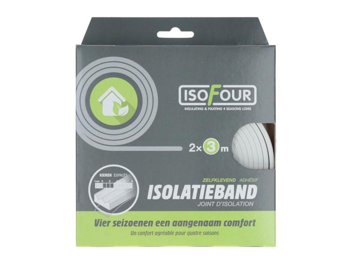 Isofour Tochtband wit E zelfklevend 2x3m, Doe-het-zelf en Verbouw, Isolatie en Afdichting, Ophalen of Verzenden