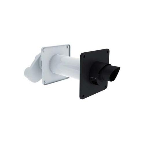 Burgerhout geveldoorvoer incl. gevelplaten en adapter 2x Ø80, Doe-het-zelf en Verbouw, Verwarming en Radiatoren, Verzenden
