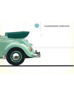 1962 VOLKSWAGEN KEVER CABRIOLET BROCHURE DUITS, Nieuw, Volkswagen, Author