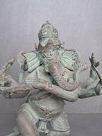 Ganesh in brons, dansend en fluit spelend. - Brons -, Antiek en Kunst