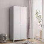 Metalen kast Seinäjoki 180x76x50 cm wit [en.casa], Huis en Inrichting, Kasten | Kledingkasten, Verzenden, Nieuw