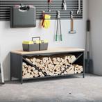 vidaXL Brandhoutrek met houten blad 100,5x35,5x40 cm, Verzenden, Nieuw