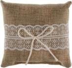 Trouwring kussen van jute en kant, Kleding | Dames, Trouwkleding en Trouwaccessoires, Verzenden, Beige, Sweet-One, Nieuw