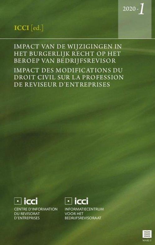 9789046610763 ICCI-reeks 2020 - 1 -   Impact van de wijzi..., Boeken, Economie, Management en Marketing, Zo goed als nieuw, Verzenden
