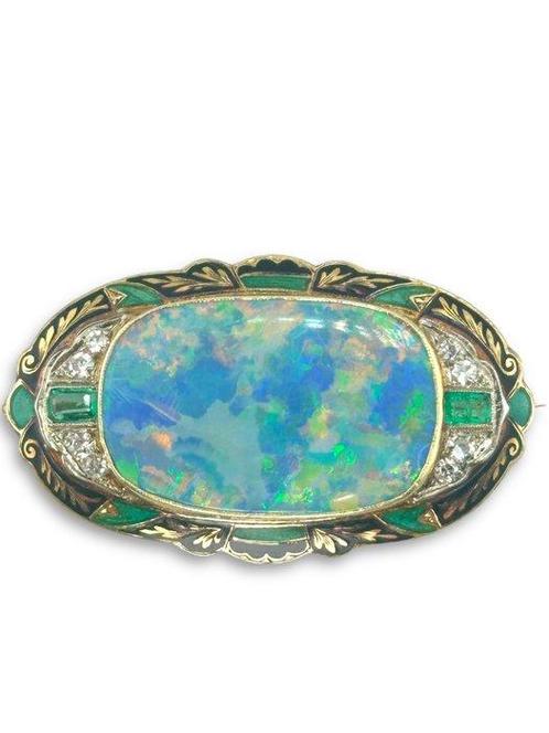 Broche - 14 karaat Geel goud, Antieke 14 karaats geelgouden, Sieraden, Tassen en Uiterlijk, Antieke sieraden
