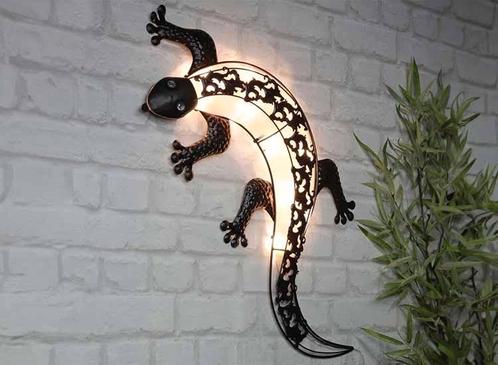 HI Tuinwandlamp Solar Gecko LED, Huis en Inrichting, Lampen | Overige, Nieuw, Verzenden