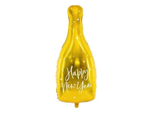 Helium Ballon Fles Happy New Year Leeg 82cm, Hobby en Vrije tijd, Feestartikelen, Nieuw, Verzenden