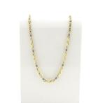 Bicolor massief gouden Monte Carlo schakelketting; Heren, Ophalen of Verzenden, Gebruikt, Overige kleuren, Goud