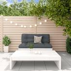 vidaXL 2-delige Loungeset met kussens massief hout wit, Tuin en Terras, Tuinsets en Loungesets, 2 zitplaatsen, Verzenden, Nieuw