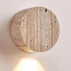 Wabi Sabi Travertijn LED Wandlamp Natuursteen, Verzenden, Nieuw