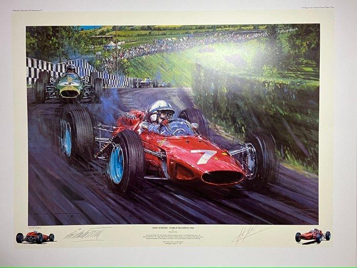 Ferrari - John Surtees - 1964 - Print, Verzamelen, Automerken, Motoren en Formule 1