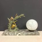 Tafellamp - Marmer, Brons - Heron beeldhouwwerk, Antiek en Kunst