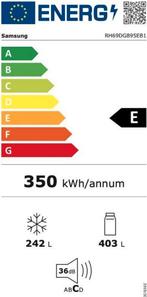 SAMSUNG RH69DG895EB1EF - Koel- en vriescombinatie Black, Huis en Inrichting, Verzenden, Zo goed als nieuw