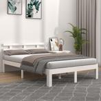 vidaXL Bedframe massief hout wit 180x200 cm, Huis en Inrichting, Slaapkamer | Bedden, Eenpersoons, Verzenden, Wit, Nieuw