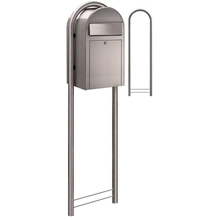 Bobi Grande brievenbus en Round statief - RVS, Tuin en Terras, Brievenbussen, Nieuw, Verzenden