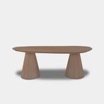 Tafel organisch eikenhout  Set Kegelpoot  270x120, Nieuw