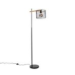 Industriële vloerlamp zwart - Drum Mesh, Huis en Inrichting, Lampen | Vloerlampen, Nieuw, Overige materialen, Industrieel, 150 tot 200 cm