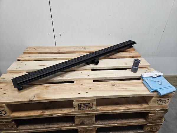 Mat Zwarte RVS Douchegoot Flens met Uitneembaar Sifon 120 x, Doe-het-zelf en Verbouw, Sanitair, Douche, Nieuw, Rvs, Ophalen of Verzenden