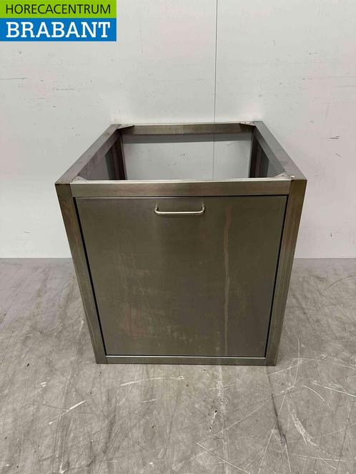 RVS Werkunit met uitschuifbare Prullenbak afvalbak 64,5 cm, Zakelijke goederen, Horeca | Meubilair en Inrichting, Gebruikt, Ophalen of Verzenden