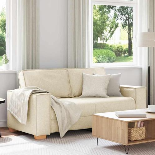 vidaXL 2-zitsbank Linnen 140 cm, Huis en Inrichting, Banken | Bankstellen, Nieuw, Stof, Tweepersoons, Verzenden