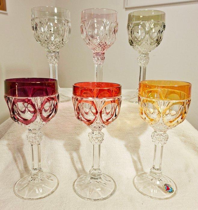 Hofbauer - Weingläser Römer Überfang - Drinkservies voor 6, Antiek en Kunst, Antiek | Meubels | Tafels