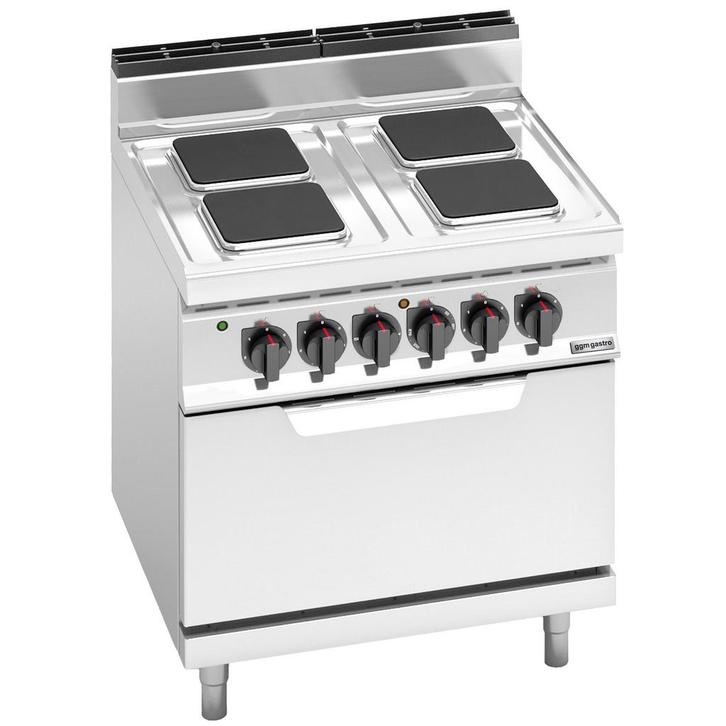 GGM Gastro | Elektrische fornuis - 10,4 kW - 4 vierkante |, Witgoed en Apparatuur, Fornuizen, Inbouw, Verzenden