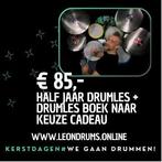 Kerst actie ! 6 mnd drumles €85,- +Drumles boek naar keuze, Muziek en Instrumenten, Drumstellen en Slagwerk, Nieuw