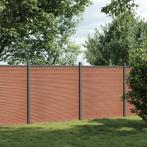 vidaXL Schuttingpaneel 353x186 cm HKC bruin, Verzenden, Nieuw, Kunststof, 1 tot 2 meter