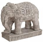 Olifant dieren beeldje grijs 27 cm woondecoratie - Beeldjes