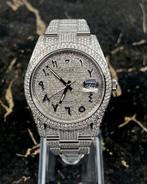 Rolex Datejust 41 - Arab - New 126300 - Iced Out - Diamonds, Staal, Polshorloge, Nieuw, Rolex