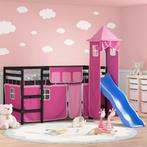vidaXL Kinderhoogslaper met toren 90x190 cm massief, Huis en Inrichting, 90 cm, Eenpersoons, Verzenden, Nieuw