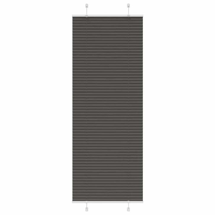 vidaXL Plissé rolgordijn 75x200 cm stofbreedte 74,4 cm, Huis en Inrichting, Stoffering | Gordijnen en Lamellen, Zwart, Nieuw, Verzenden