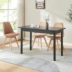 Eettafel Den Haag 120x60x75 cm zwart [en.casa], Huis en Inrichting, Tafels | Eettafels, Verzenden, Nieuw