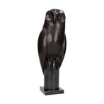 sculptuur, Wise owl - 42 cm - Brons, Marmer, Antiek en Kunst