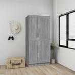 vidaXL Kledingkast 82,5x51,5x180 cm bewerkt hout grijs, Huis en Inrichting, Kasten | Kledingkasten, Nieuw, Verzenden