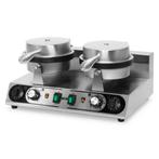 HCB Dubbel wafelijzer - stroopwafel - 230V - RVS, Verzenden, Nieuw in verpakking, Fornuis, Frituur en Grillen