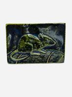 Japanse groen glazuurplaat door Kato Sakusuke (met doos) -, Antiek en Kunst