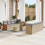 vidaXL Tuin Sofa Set 11 pcs Beige 90 x 55 x 71 cm poly, Tuin en Terras, Tuinsets en Loungesets, Verzenden, Nieuw, Rotan