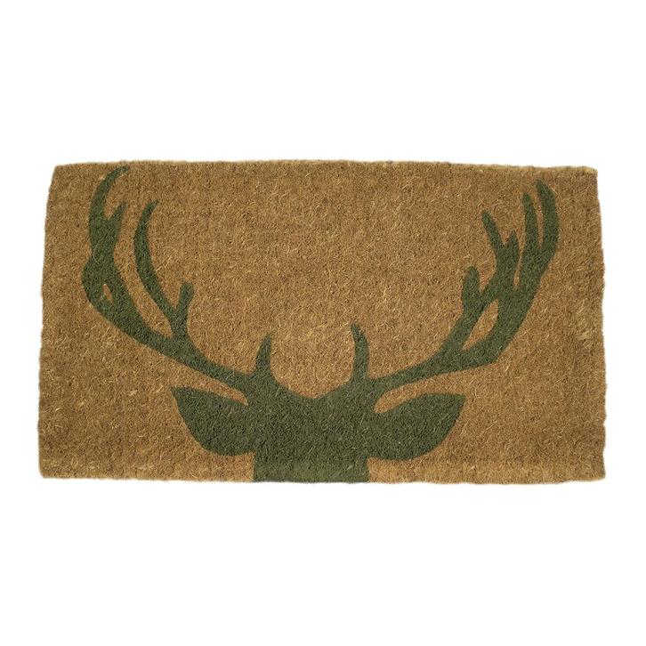 kokosmat handgeweven hert groen 75cm, Tuin en Terras, Deurmatten, Verzenden