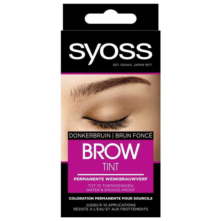 Syoss Brow Tint Donkerbruin Permanente Wenkbrauwverf, Sieraden, Tassen en Uiterlijk, Uiterlijk | Cosmetica en Make-up, Nieuw, Verzenden